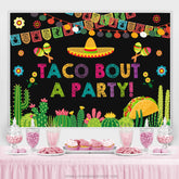 Taco Kampf A Party Fiesta Party Für Urlaub Hintergrund